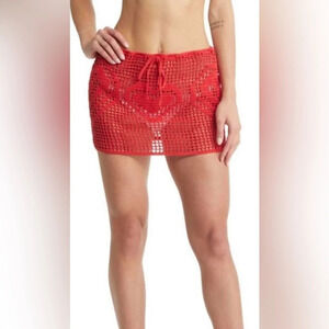 Memorial Day brand red heart skirt / swim cover